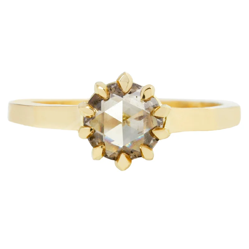 women’s cushion-shaped engagement rings-Golden Eye Diamond Ring