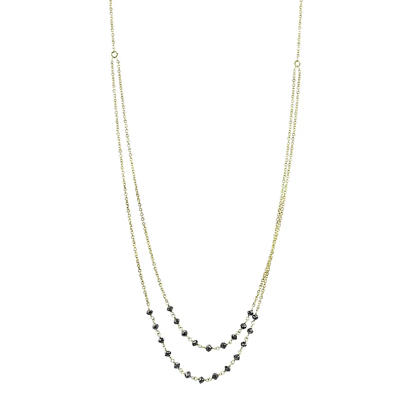 women’s opal necklaces-Jillian Black Diamond Necklace