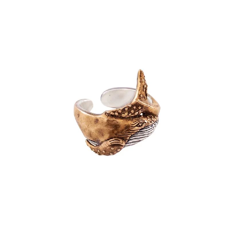 women’s luxury rings-Whale Wisdom Ring