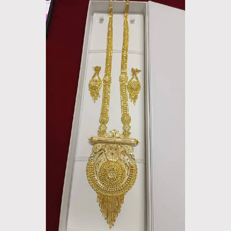 women’s bridal necklaces-Pari Art Jewellery Forming Long Necklace Set