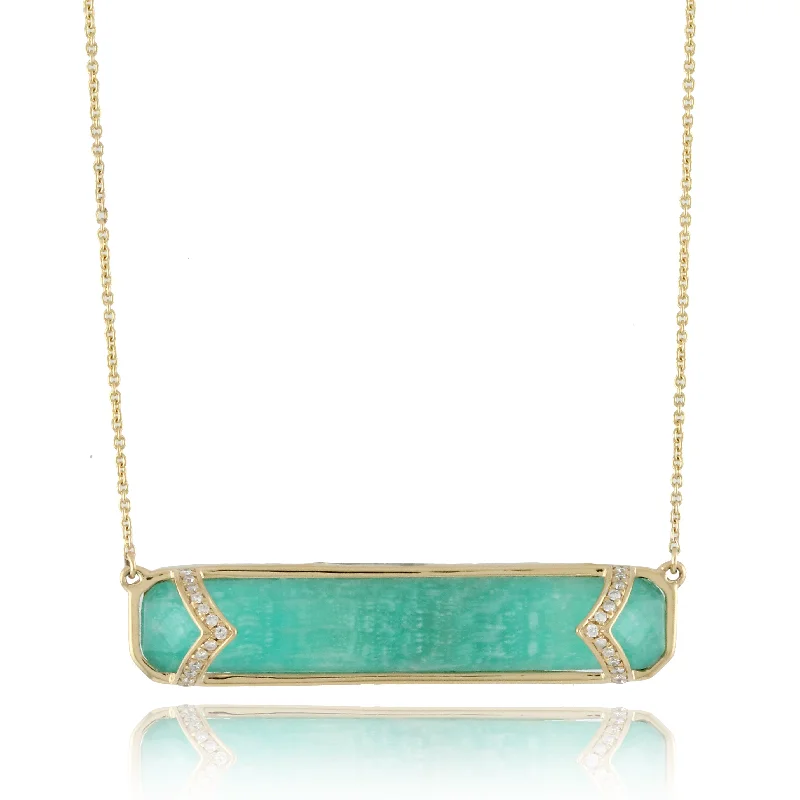 women’s infinity necklaces-Doves Amazonite Necklace