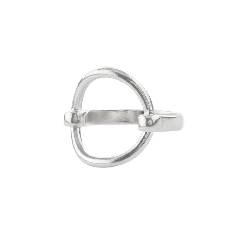 women’s star rings-Full Circle Ring in Silver