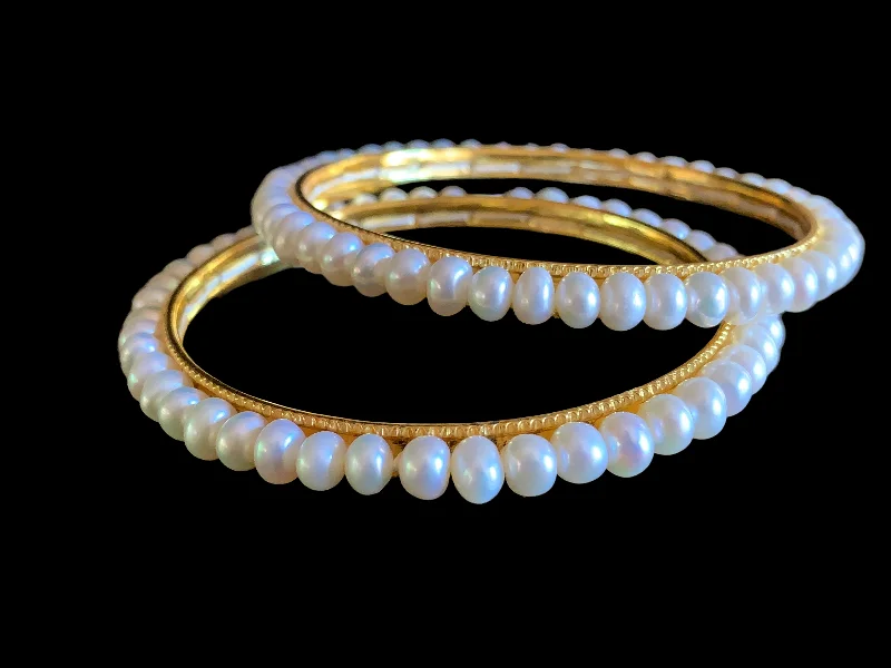 women’s diamond bangles-B129 Fresh water pearl bangle size ( READY TO SHIP  )