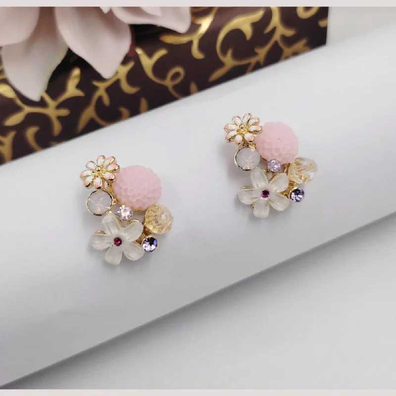 women’s butterfly earrings-Aamrapali Austrian Stone Stud Earrings