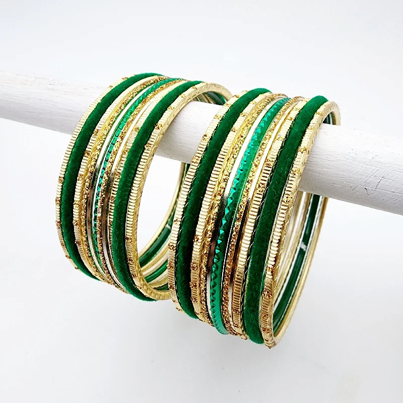 women’s bridal bracelets-Aliza Bangle Set