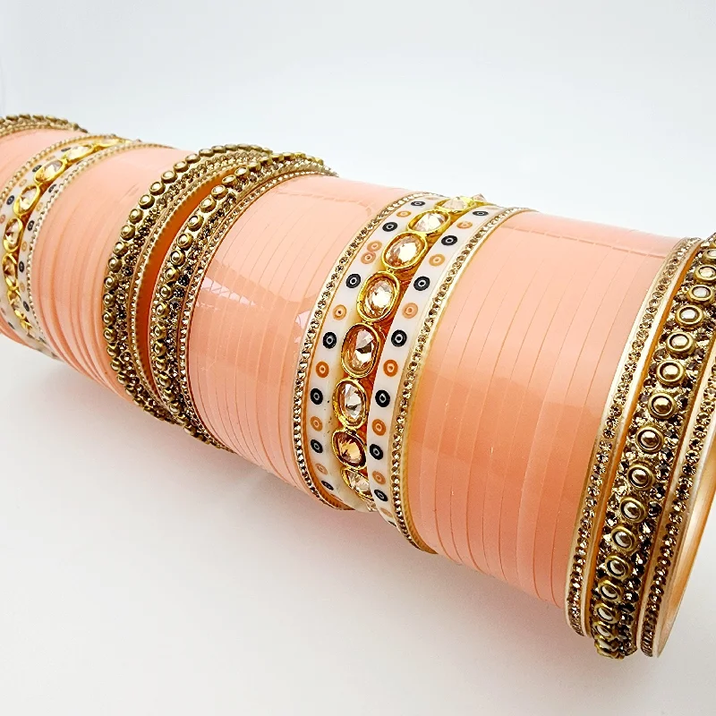 women’s birthstone bracelets-Afshan Bridal Bangle Set