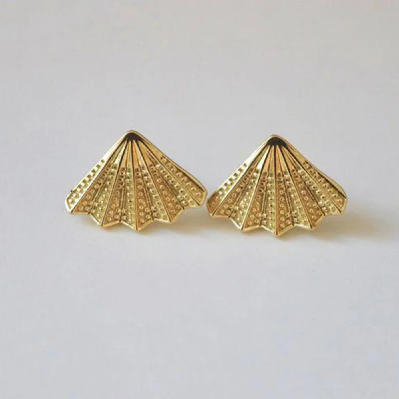 women’s drop earrings-Manath Jewels Gold Plated Matte Finish Korean Style Stud Earrings