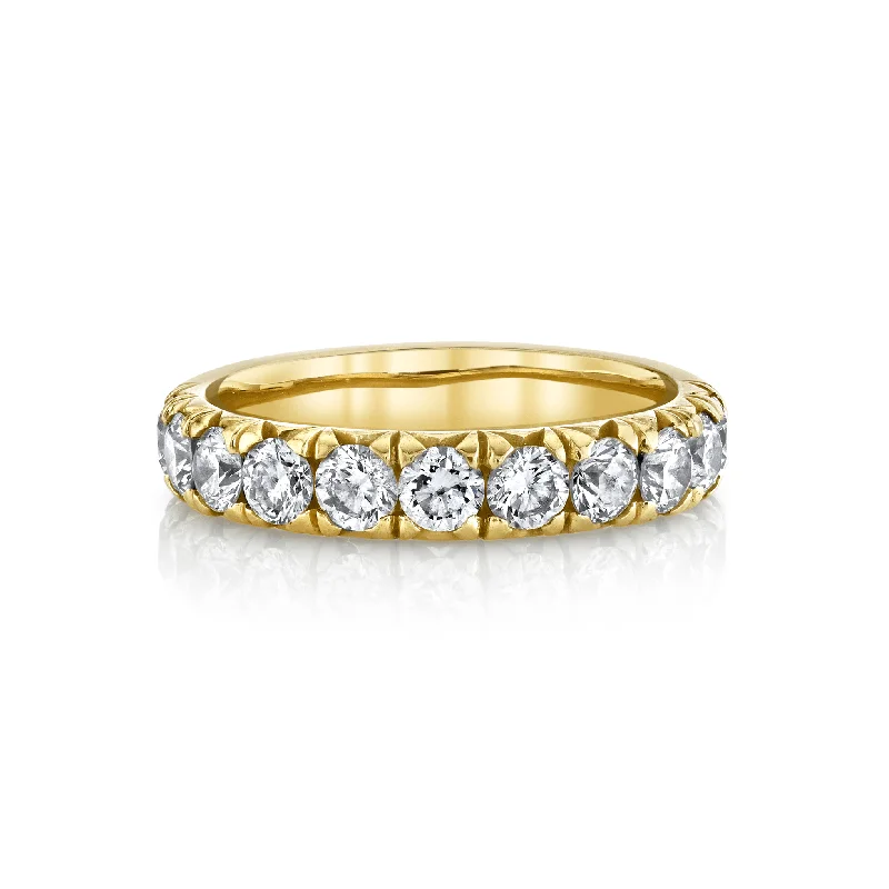 women’s minimalist engagement rings-French Pavé Diamond Cloud Fit Band | Ready to Ship