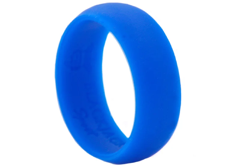 women’s yellow gold rings-Mens Sports Blue Silicone Band