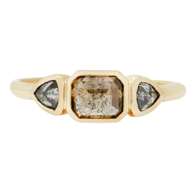 women’s mixed metal engagement rings-Desert Dusk Diamond Ring