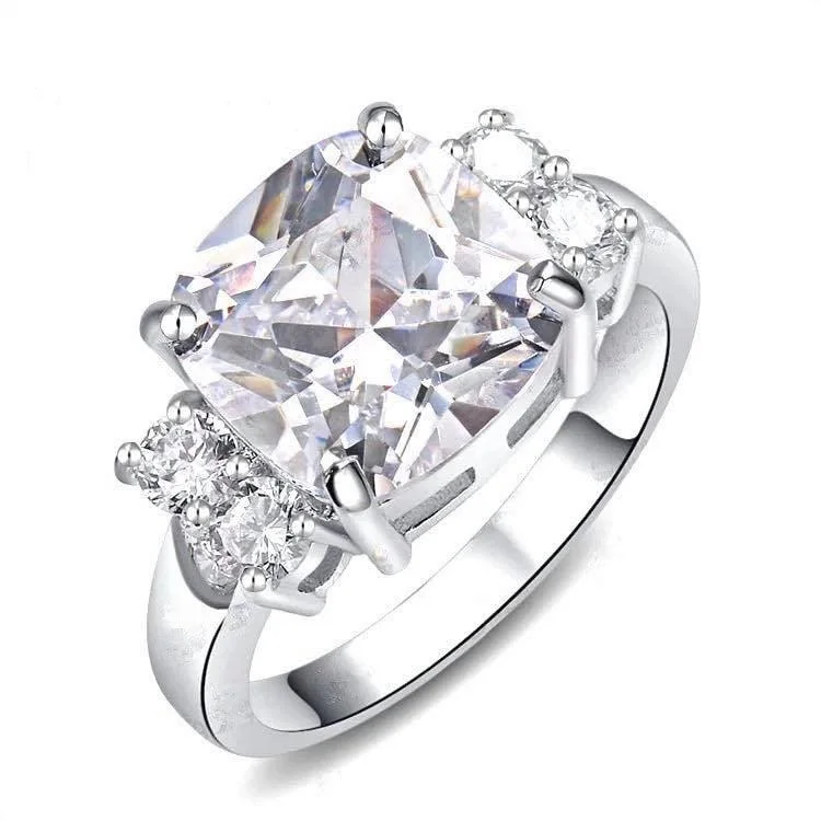 women’s antique rings-Bella Cubic Zirconia Cushion Cut Ring