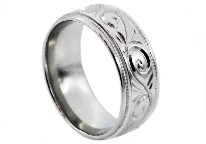 women’s elegant rings-Mens Stainless Steel Band