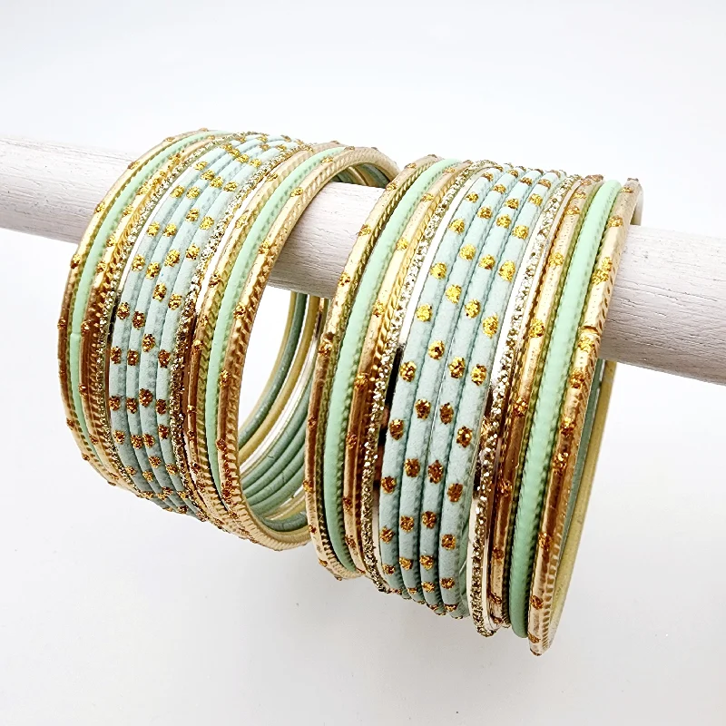 women’s friendship bracelets-Lakshmi Bangle Set