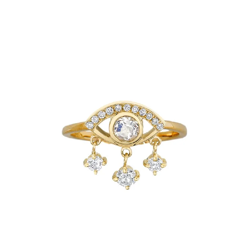 women’s vintage rings-Diamond Eye of Emotions Ring | Ready to Ship