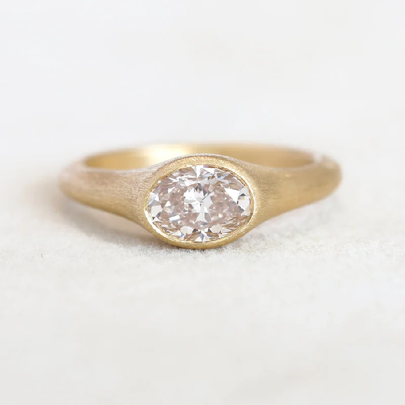 women’s marquise engagement rings-1.03ct Peach Pink diamond ring