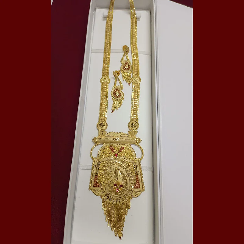 women’s wedding necklaces-Pari Art Jewellery Forming Long Necklace Set