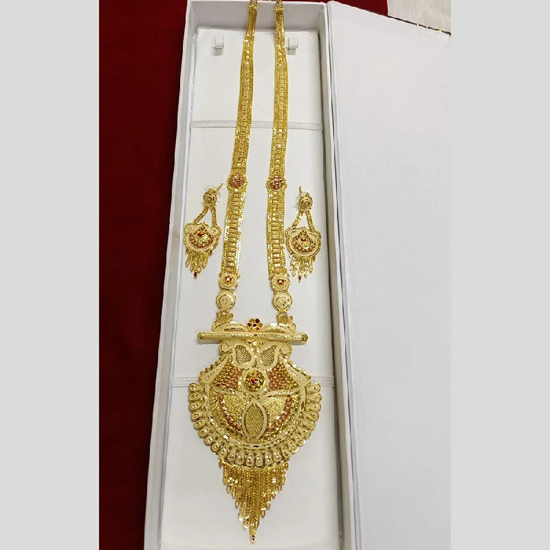 women’s crystal necklaces-Pari Art Jewellery Forming Long Necklace Set