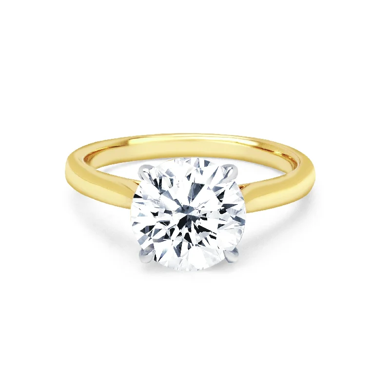 women’s cushion-cut rings-Eternal Round Diamond Setting