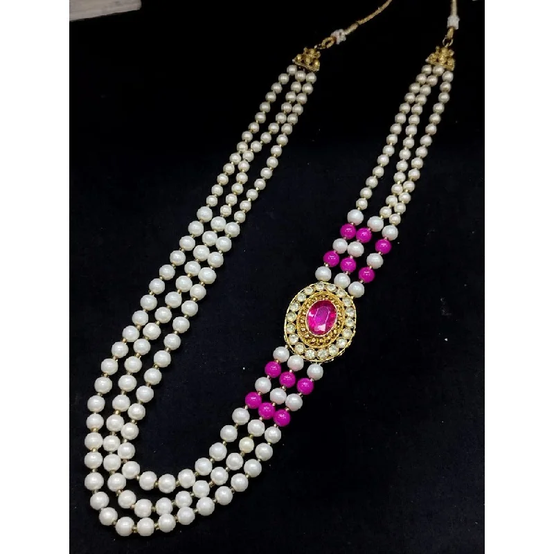 women’s rose gold necklaces-Akruti Collection Pearl Long Necklace