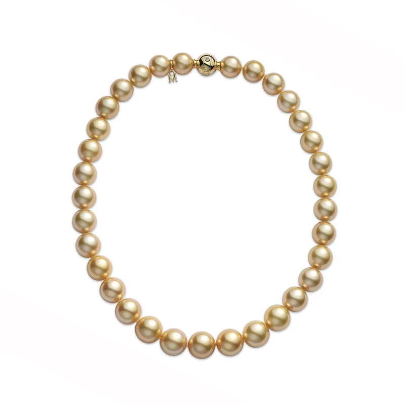 women’s solitaire necklaces-Golden South Sea Cultured Pearl Strand Necklace