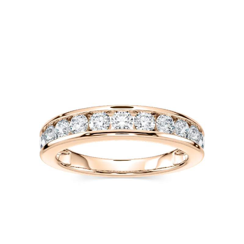 women’s wedding engagement rings-Channel Set Lab-Grown Diamond Ring