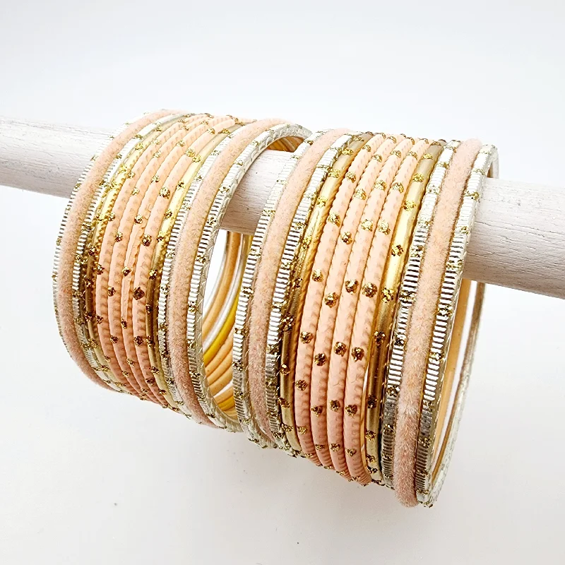 women’s minimalist bracelets-Varsha Bangle Set