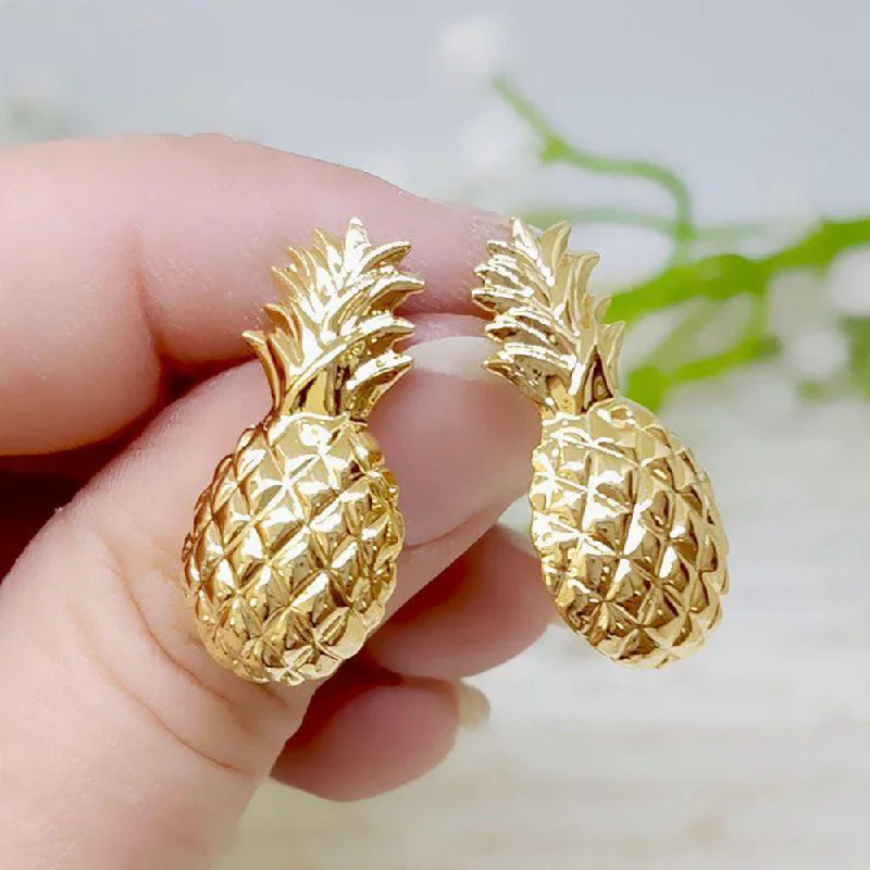 women’s custom earrings-Manath Jewels Gold Plated Matte Finish Korean Style Stud Earrings