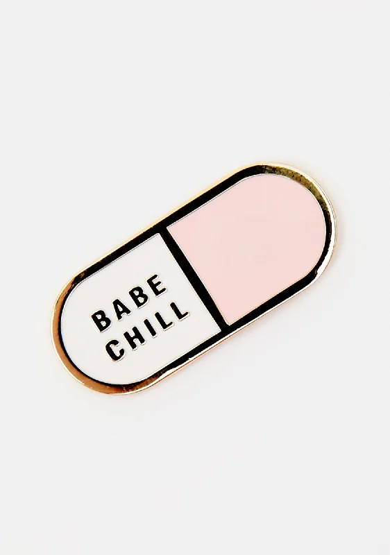 women’s crystal charm bracelets-Chill Pill Enamel Pin