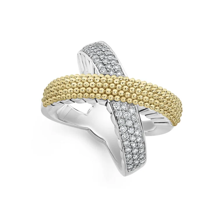 women’s cushion-shaped engagement rings-X Caviar Diamond Ring