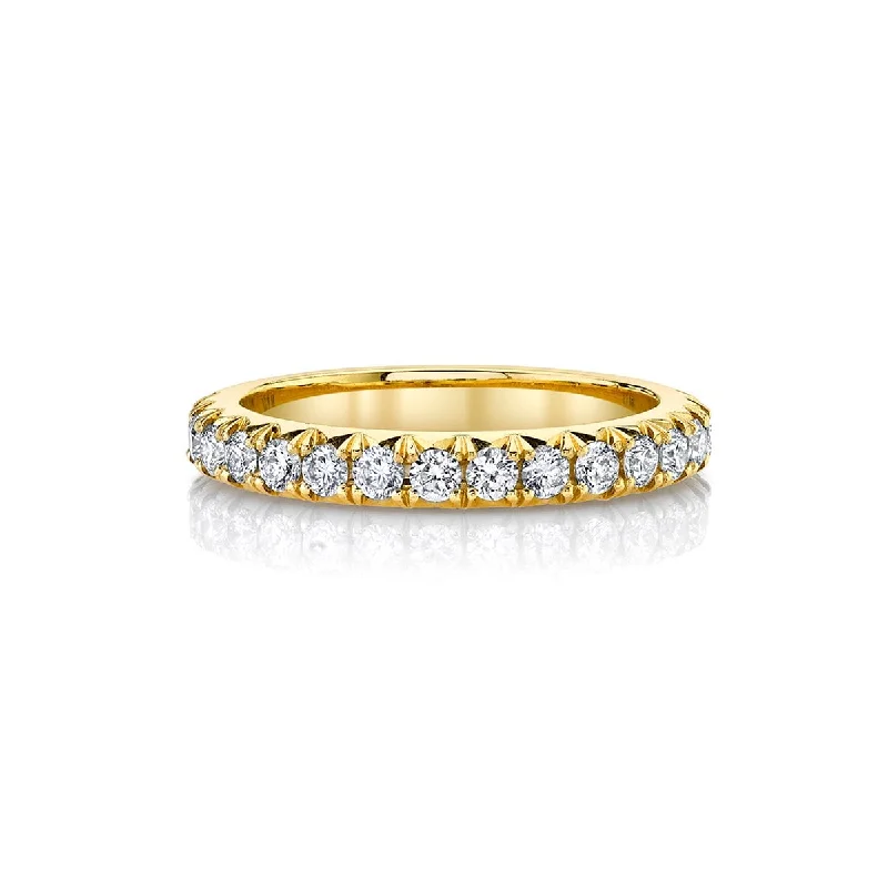 women’s fashion rings-French Pavé Eternity Band