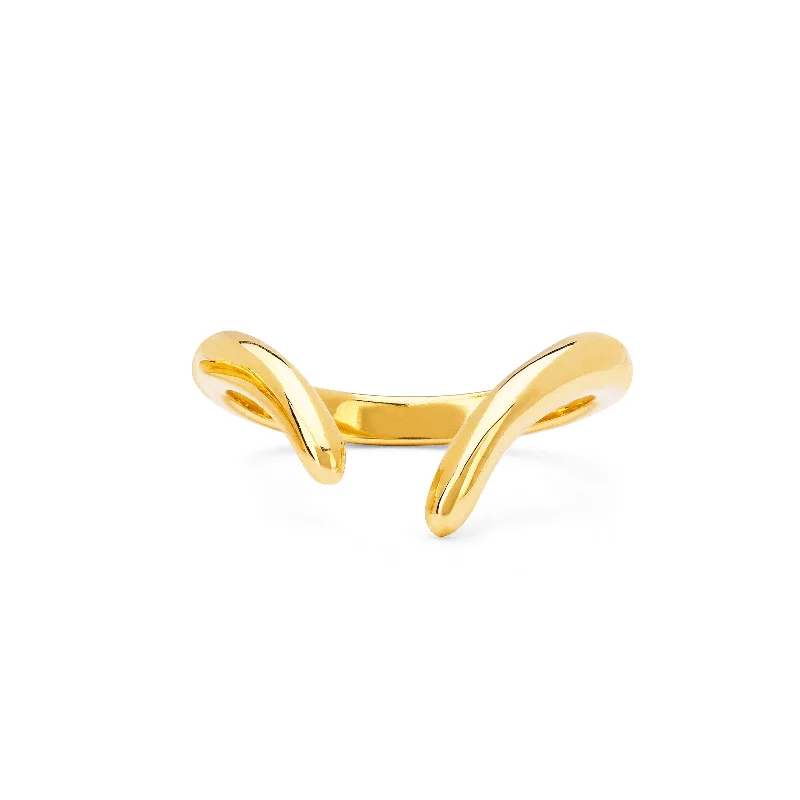 women’s ring with diamonds-Solid Gold Tusk Ring | Ready to Ship