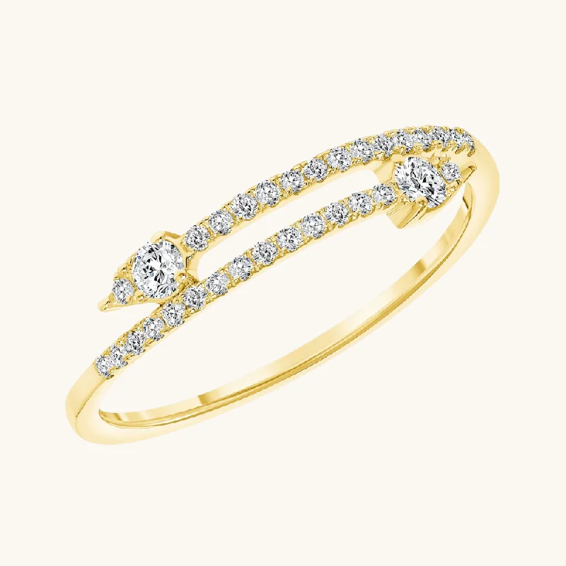 women’s channel set engagement rings-The Ava Diamond Ring