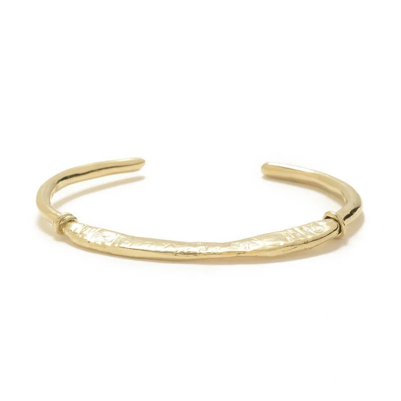 women’s gold-plated bracelets-Pod Bangle