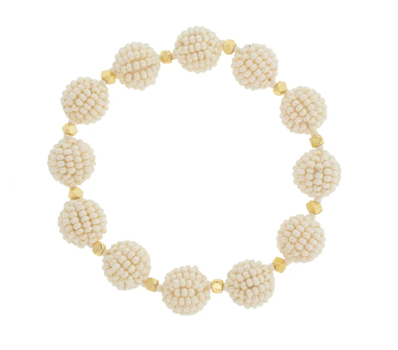 women’s bridal bracelets-<br>Luxe Globe<br> Cream