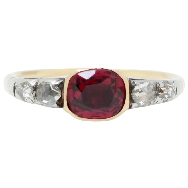 women’s platinum wedding rings-Garnet And Diamond Ring