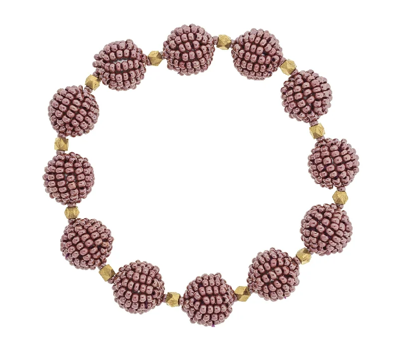 women’s charm bracelets with beads-**NEW** Luxe Globe <br> Mulberry