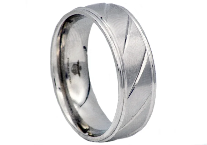 women’s large rings-Mens Stainless Steel Ring