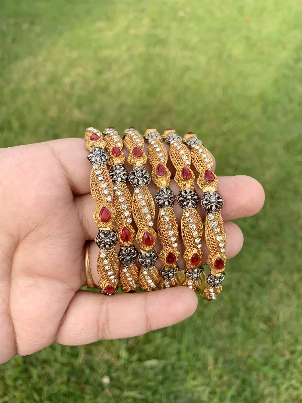 women’s sparkly bangles-B101 Gold plated bangles  ( READY TO SHIP )