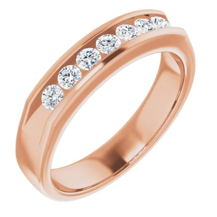 women’s white diamond engagement rings-14K Rose 1/2 CTW Natural Diamond Ring