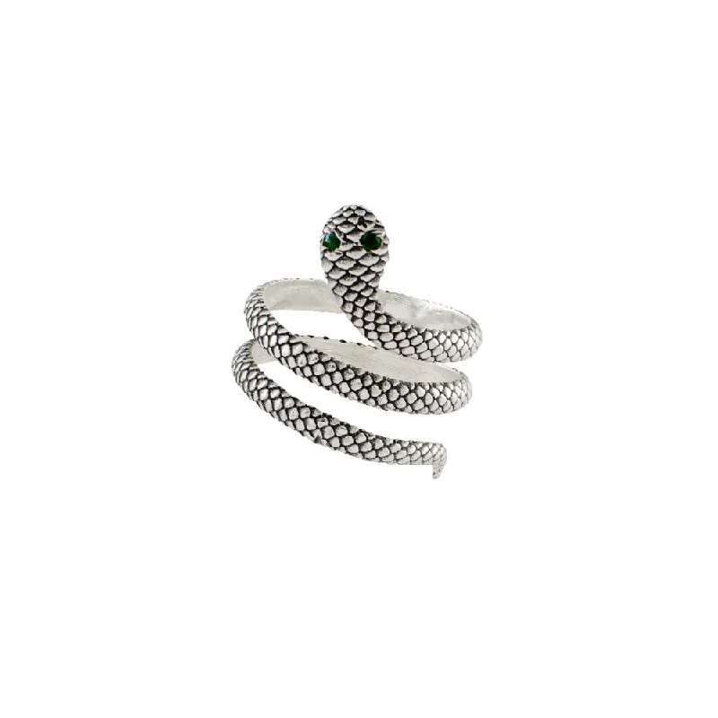 women’s statement rings-Lucky Serpent Ring