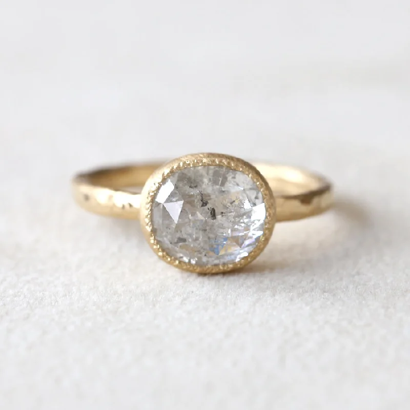 women’s gold-plated engagement rings-3.11ct Icy grey diamond ring