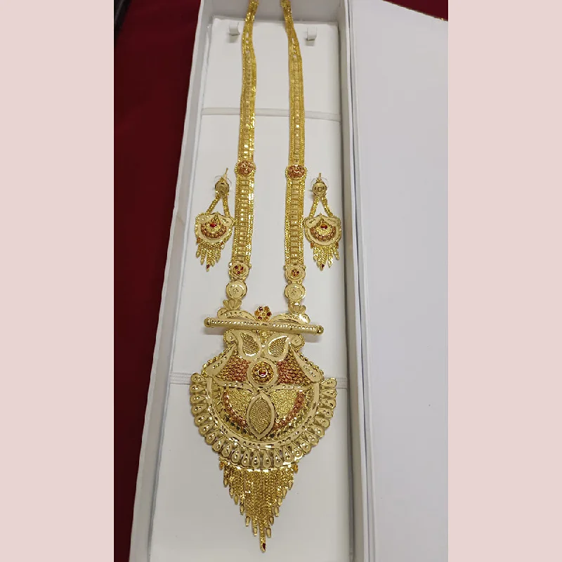 women’s halo necklaces-Pari Art Jewellery Forming Long Necklace Set