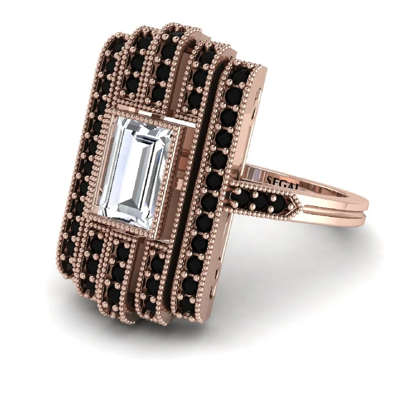 women’s emerald cut engagement rings-Unmatched Style Gold Baguette Diamond Ring - Jean No. 32