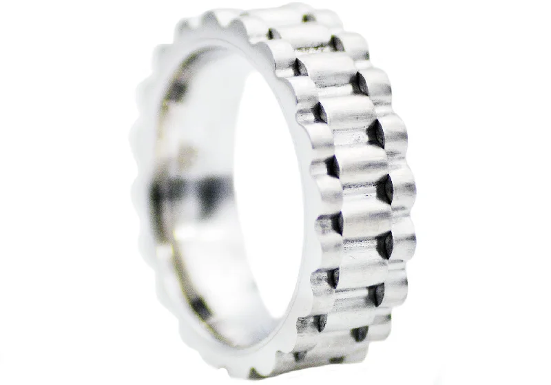 women’s fashion rings-Mens Stainless Steel Band Ring