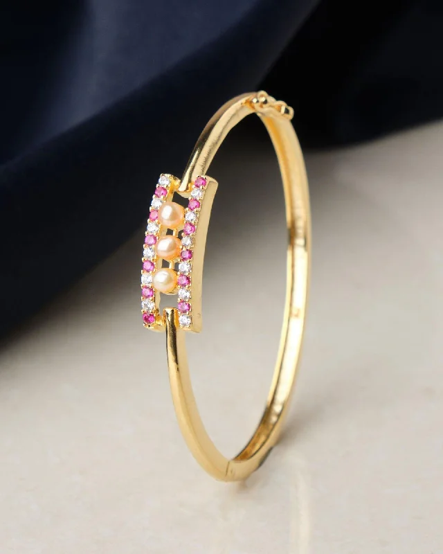 women’s large bangles-Rajkumari Pearl Bangle