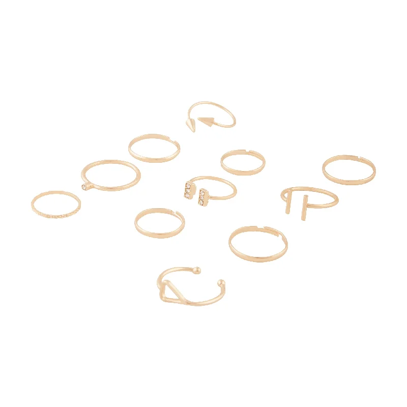 women’s antique rings-Gold Fine Band Ring Pack