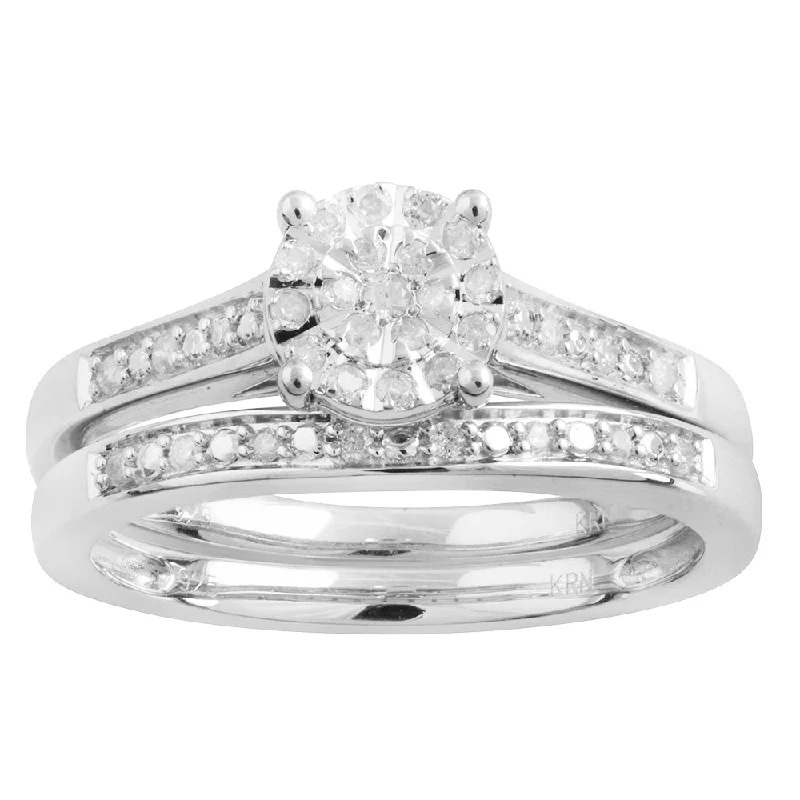 women’s stylish engagement rings-1/5 Carat Diamond Ring in Sterling Silver