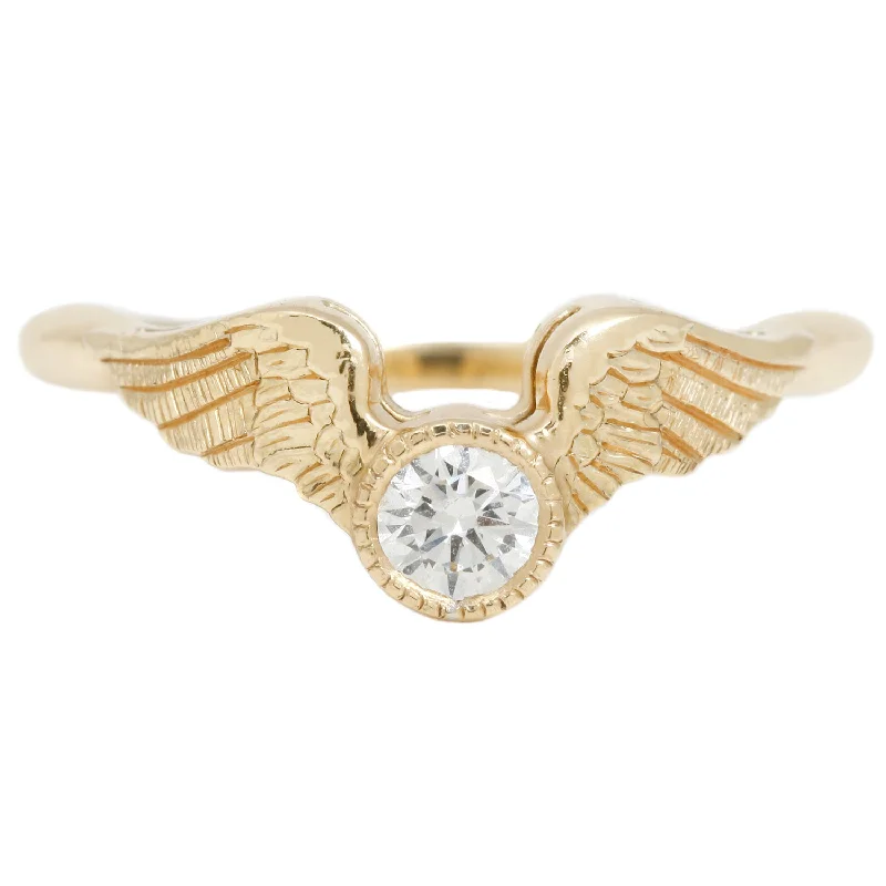 women’s vintage-style engagement rings-Flying Diamond Ring