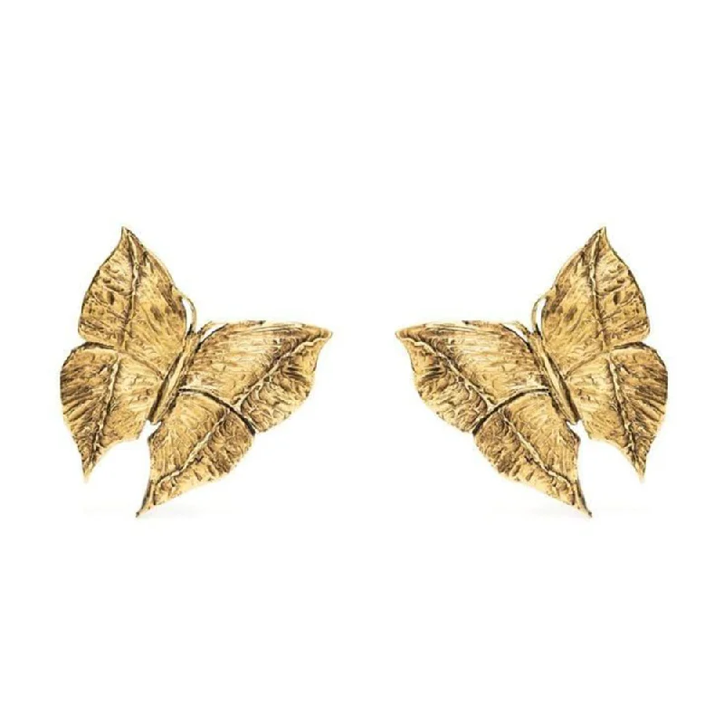 women’s delicate earrings-Manath Jewels Gold Plated Matte Finish Korean Style Stud Earrings