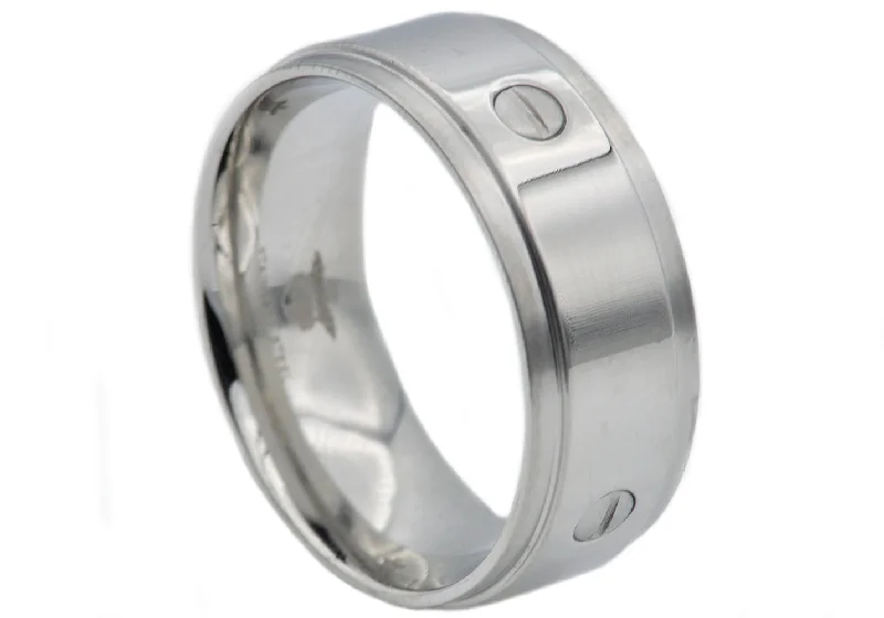 women’s cubic zirconia rings-Mens Stainless Steel Band